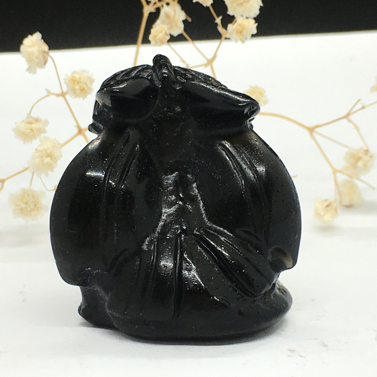 1.5’’ Natural obsidian crystal Quartz carved crystal skull reiki healing 1pc