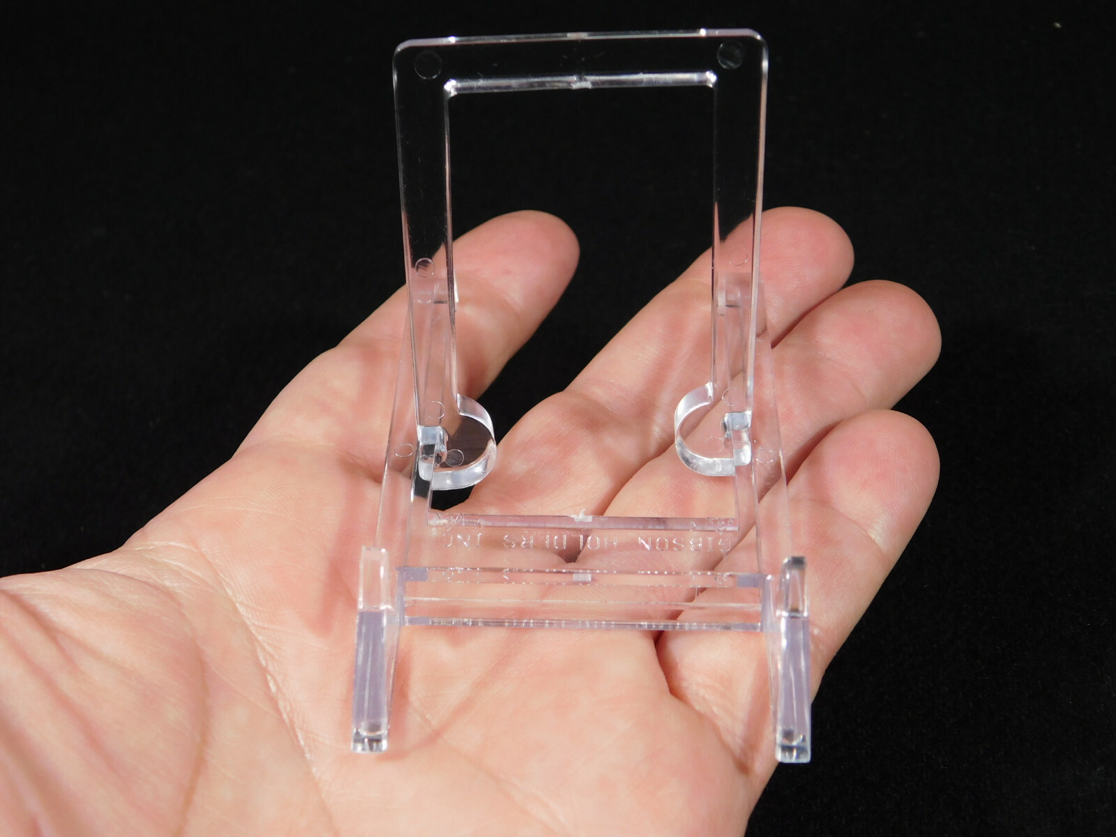 Easel Display Stand Small Size Adjustable Two Piece Clear Plastic