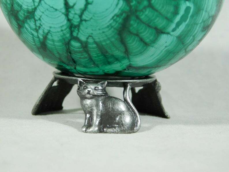 Sphere Display Stand Small Size CAT Design Silver Color