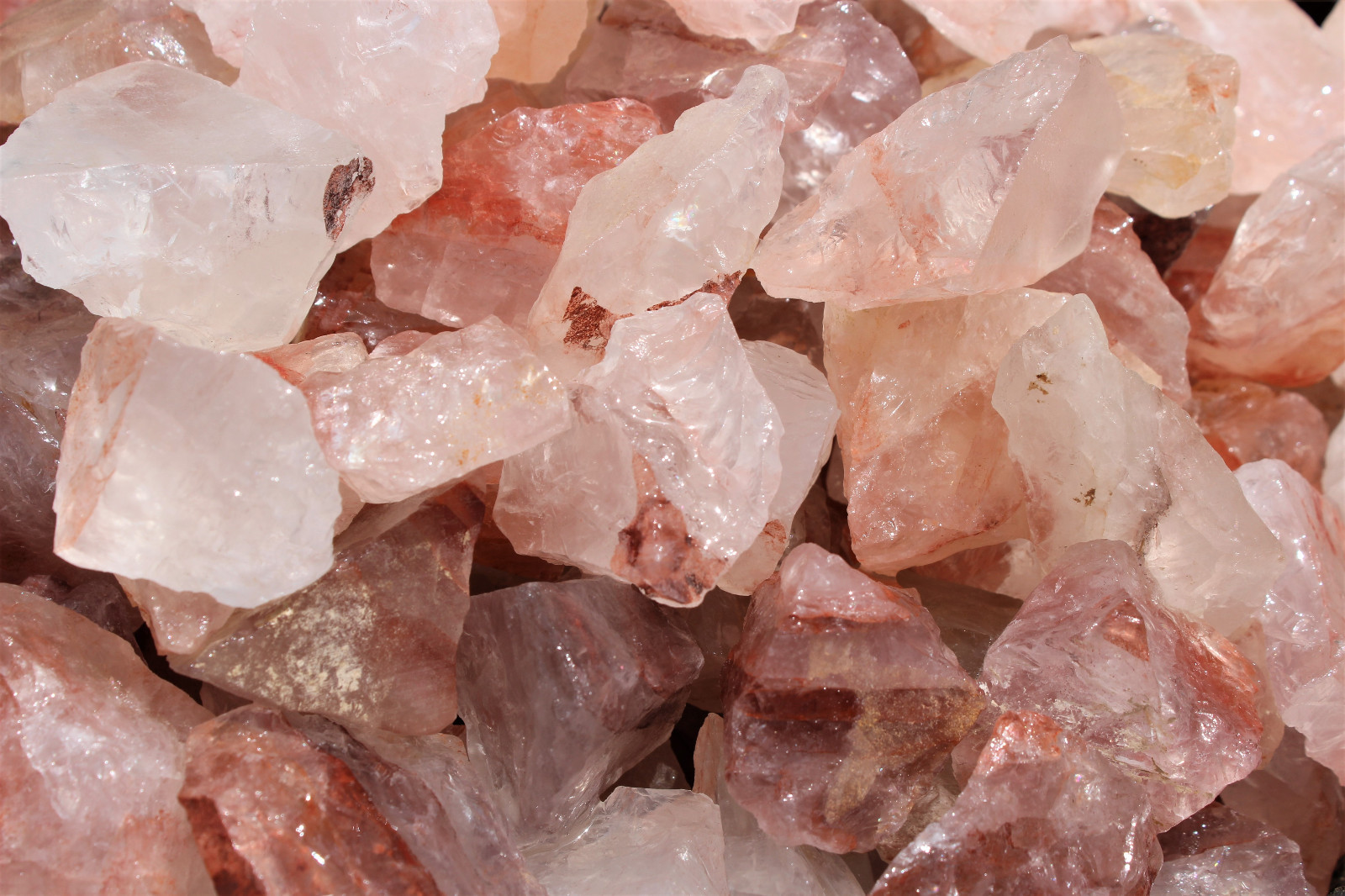 Rough Fire Quartz Crystal: 5 lb Bulk Lot Natural Raw Hematoid Mineral