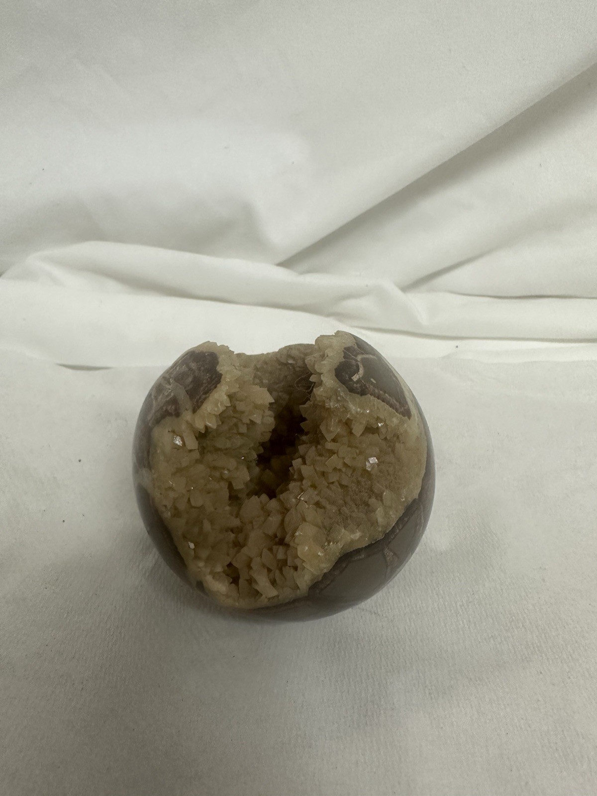 Septarian Dragon Stone Sphere Geode Calcite Druzy Crystal Ball Polished Sphere