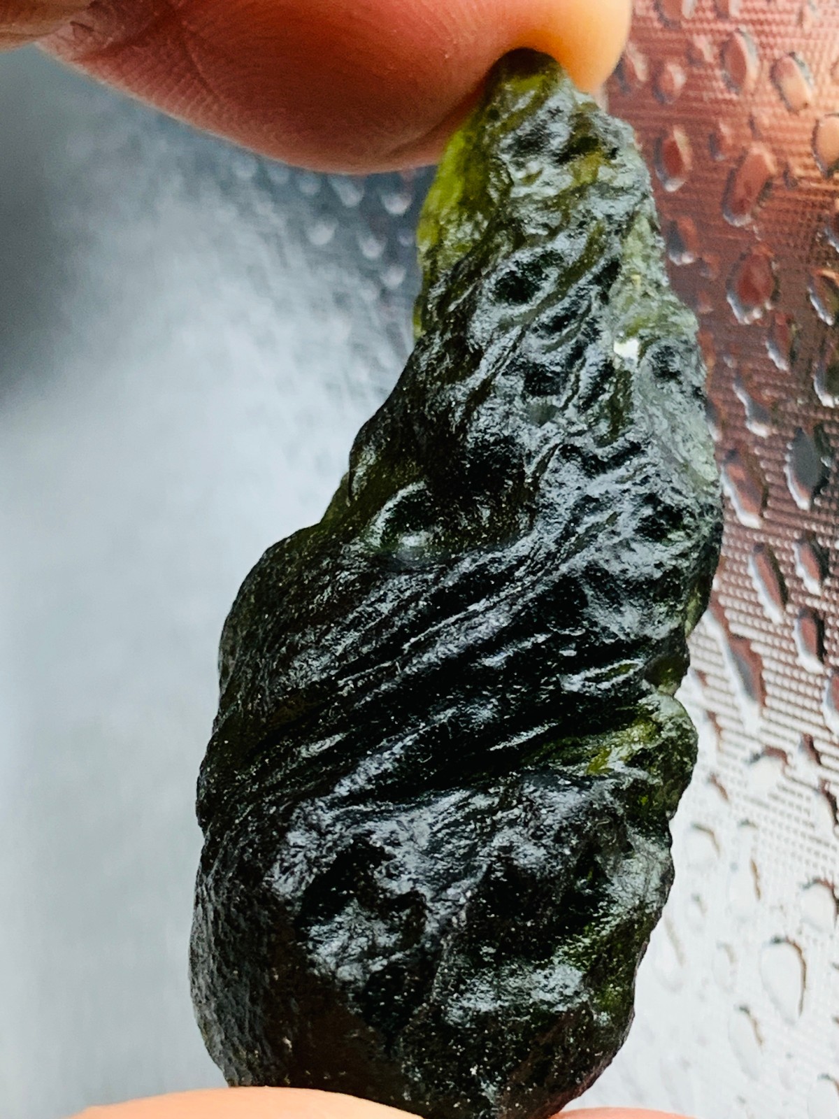 TOP Moldavite Raw Moldavite Crystal from Czech Republic PICcertificate 68CT