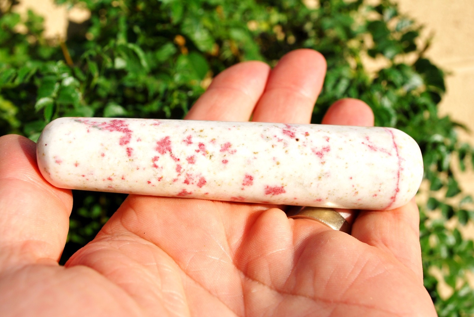 CHARGED 4.0″ Cinnabrite Crystal Massage Wand Reflexology Energy Healing REIKI