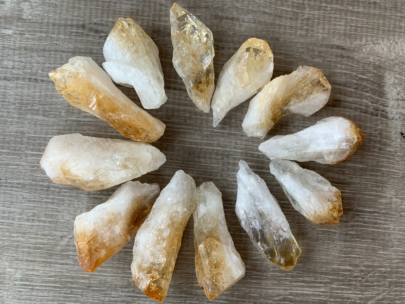 1.25- 2.25″ Brazilian Rough Citrine Point, Success Stone, Wholesale Bulk Lot
