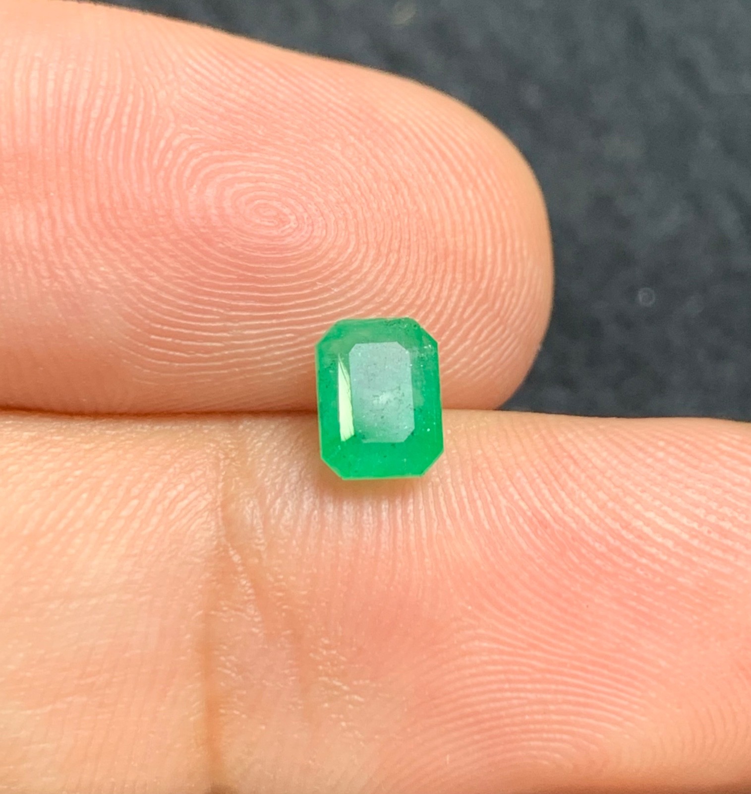 0.75 Ct Natural Faceted Emerald Loose Gemstone from Swat Pakistan.