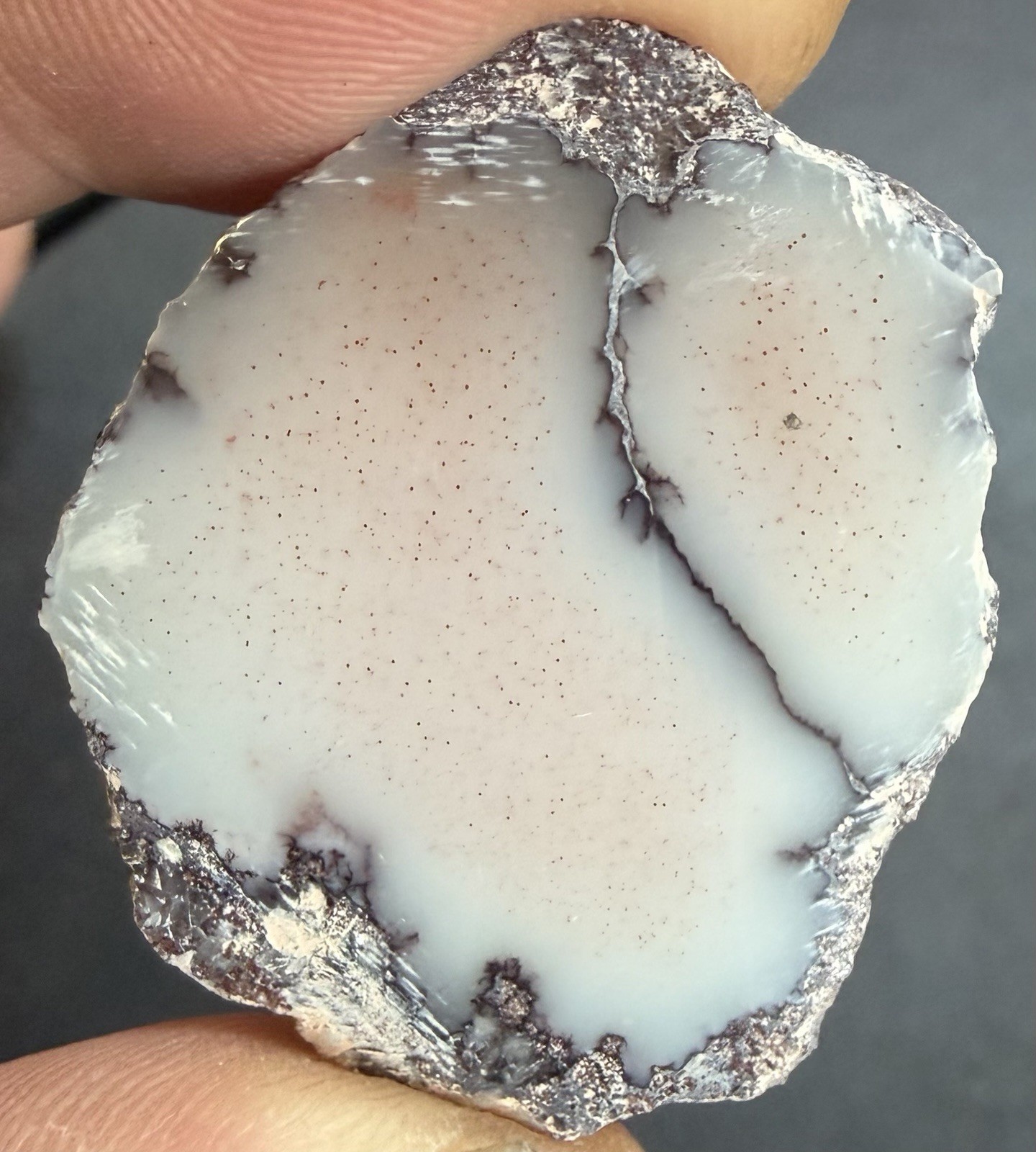 Red Speckled & Light Blue Datolite Specimen – Delaware Mine, Keweenaw, Michigan