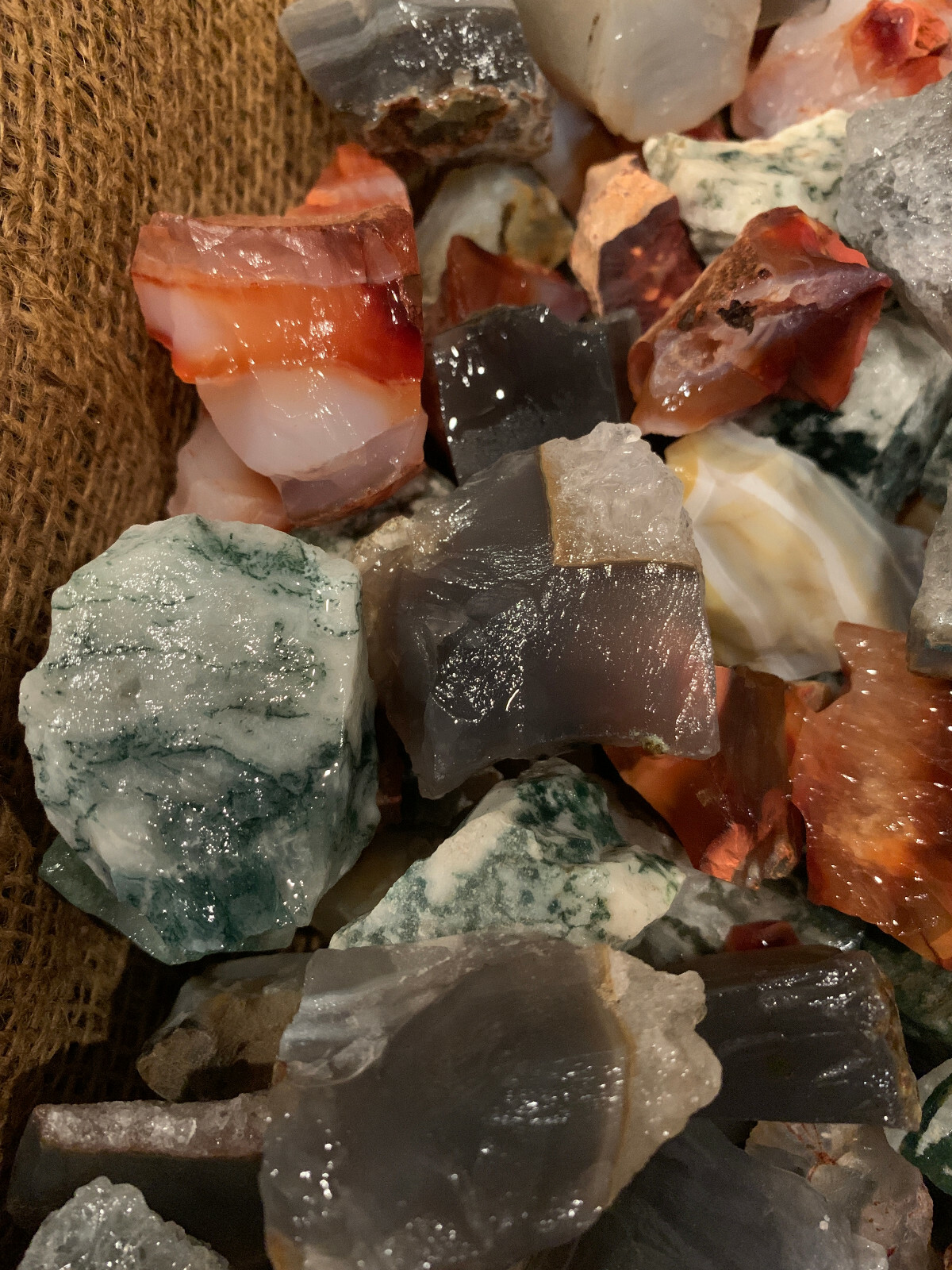 2000 Carat Lots of Unsearched Natural MIXED Agate Rough+ A FREE Faceted gemstone