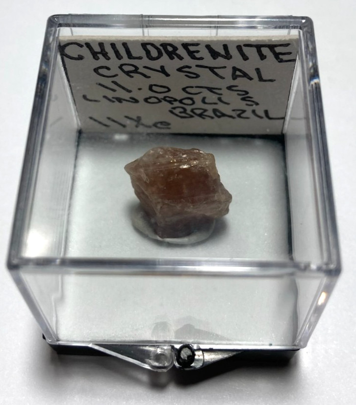 Rare Childrenite 11 ct. golden crystal Thumbnail from Linopolis Brazil