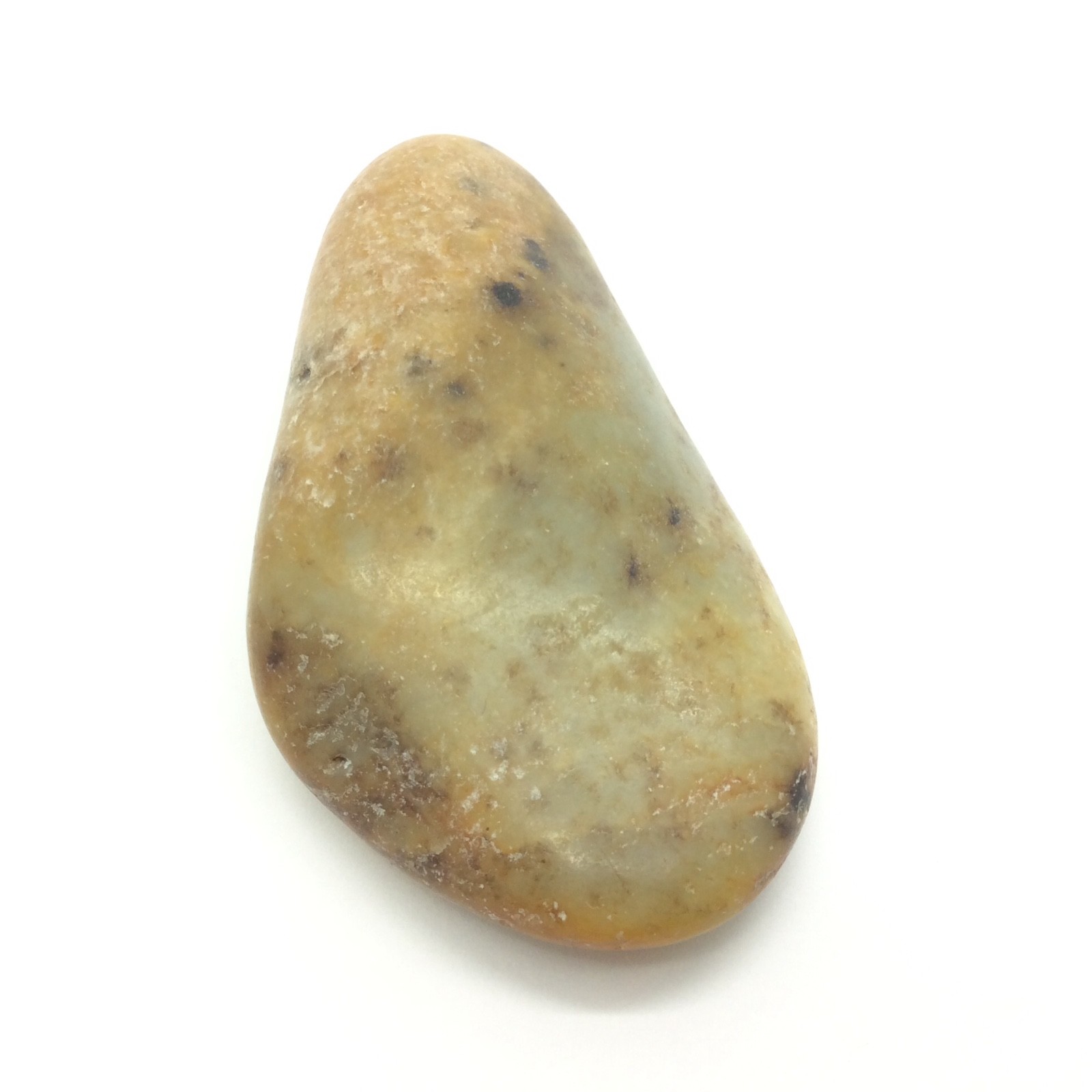 Hotan Jade Pebble Green Brown Nephrite Jade Stone Specimen Hetian China #22
