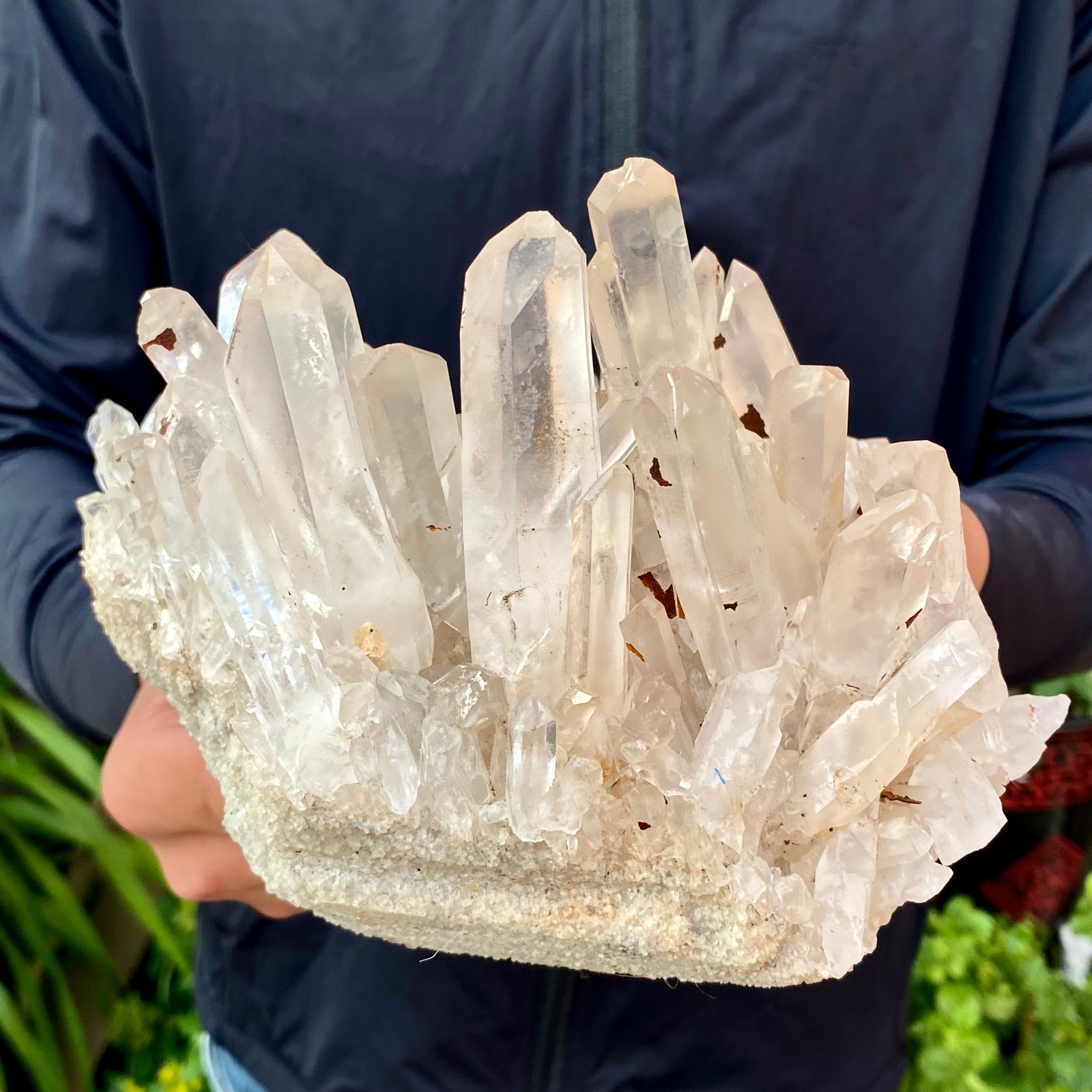 5.51LB ransparent, natural and beautiful white quartz crystal cluste