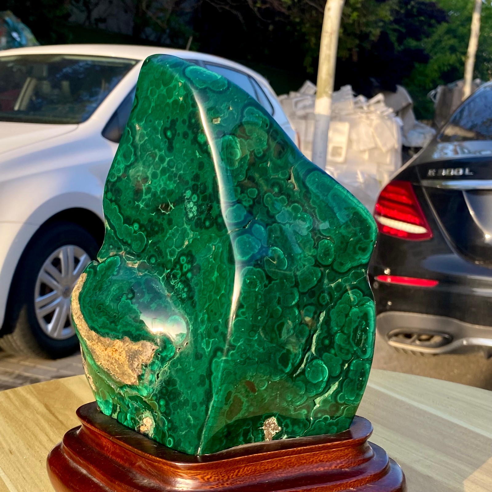 7.71LB TOP Natural Malachite crystal quartz Mineral specimen Reiki gem