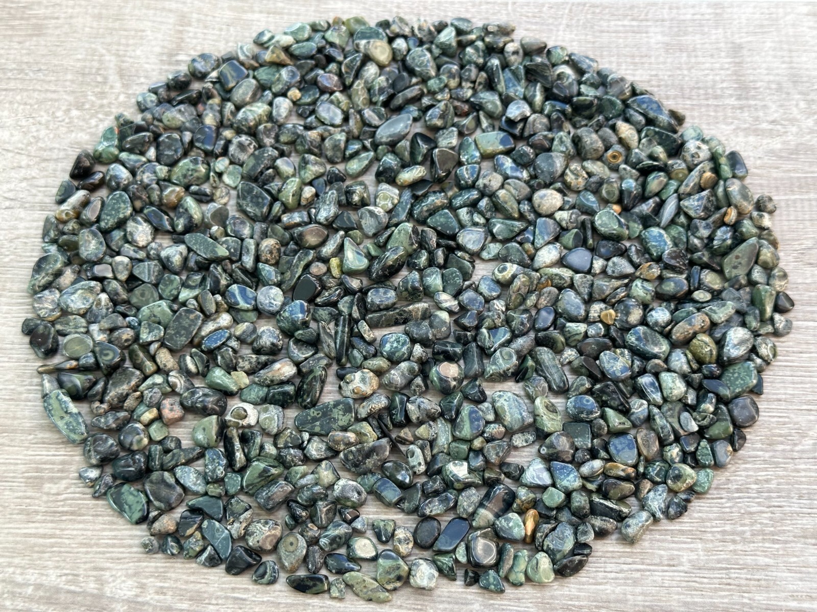 Grade A++ Kambaba Jasper Semi Tumbled Gemstone Chips 4-10mm, Wholesale Bulk Lot
