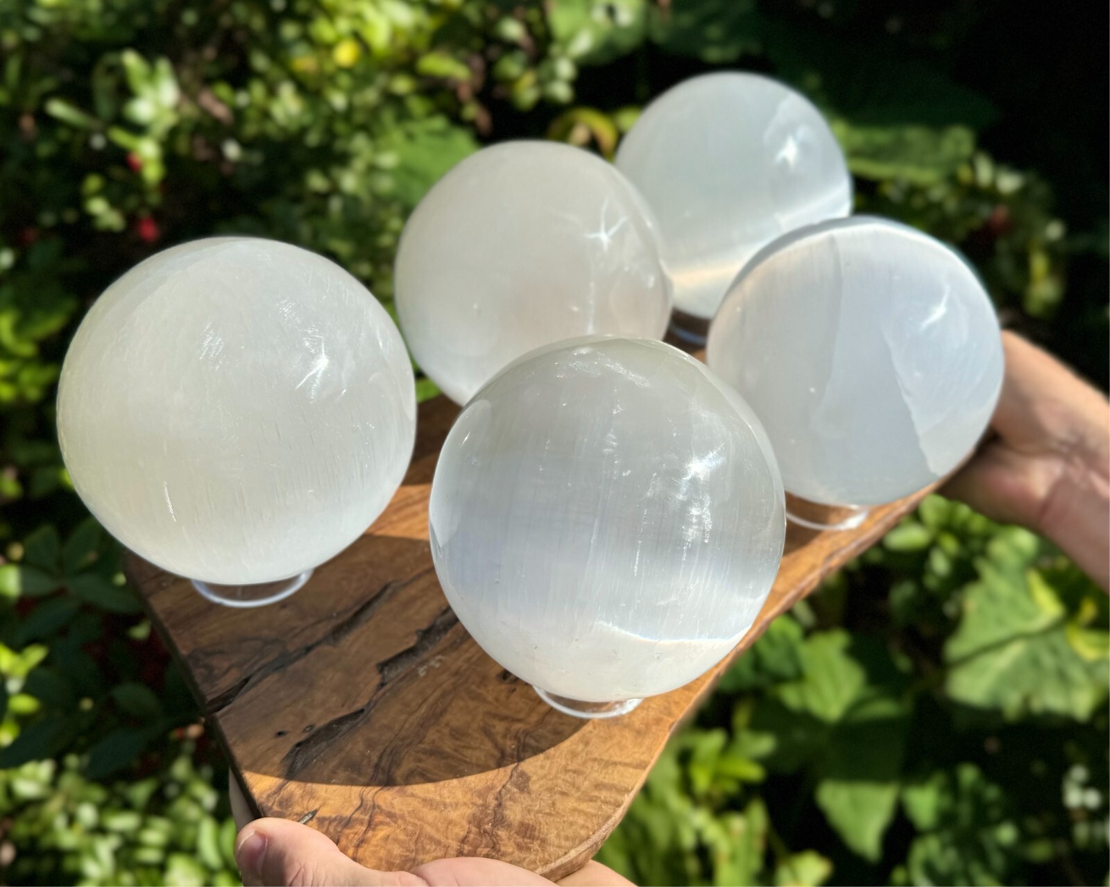 JUMBO 5″ Selenite Crystal Spheres (Crystal Ball, Selenite Ball, Selenite Sphere)