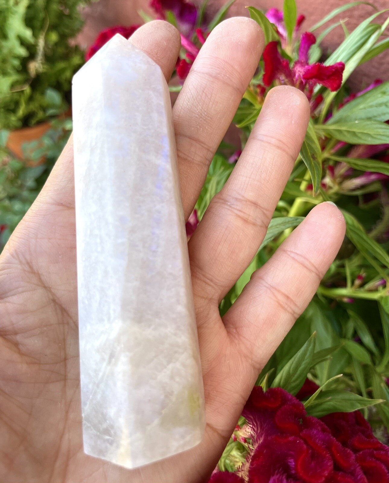 Wholesale Lot 1 Lb Natural Moonstone Obelisk Tower Point Crystal