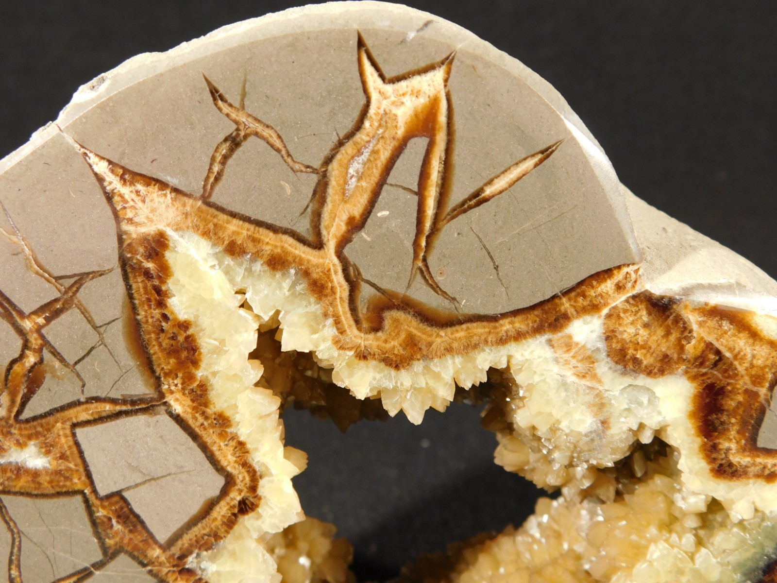 Big! Polished AAA Crystal Filled Hollow Septarian GEODE FREE Standing Utah 780gr