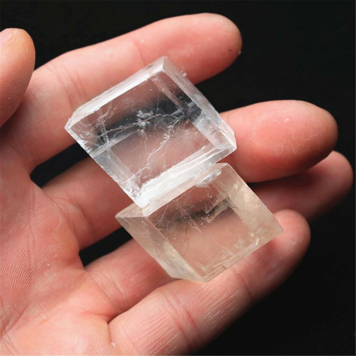 1pc Natural Calcite Clear Crystal Ore Mineral Specimens Stone Optical Research