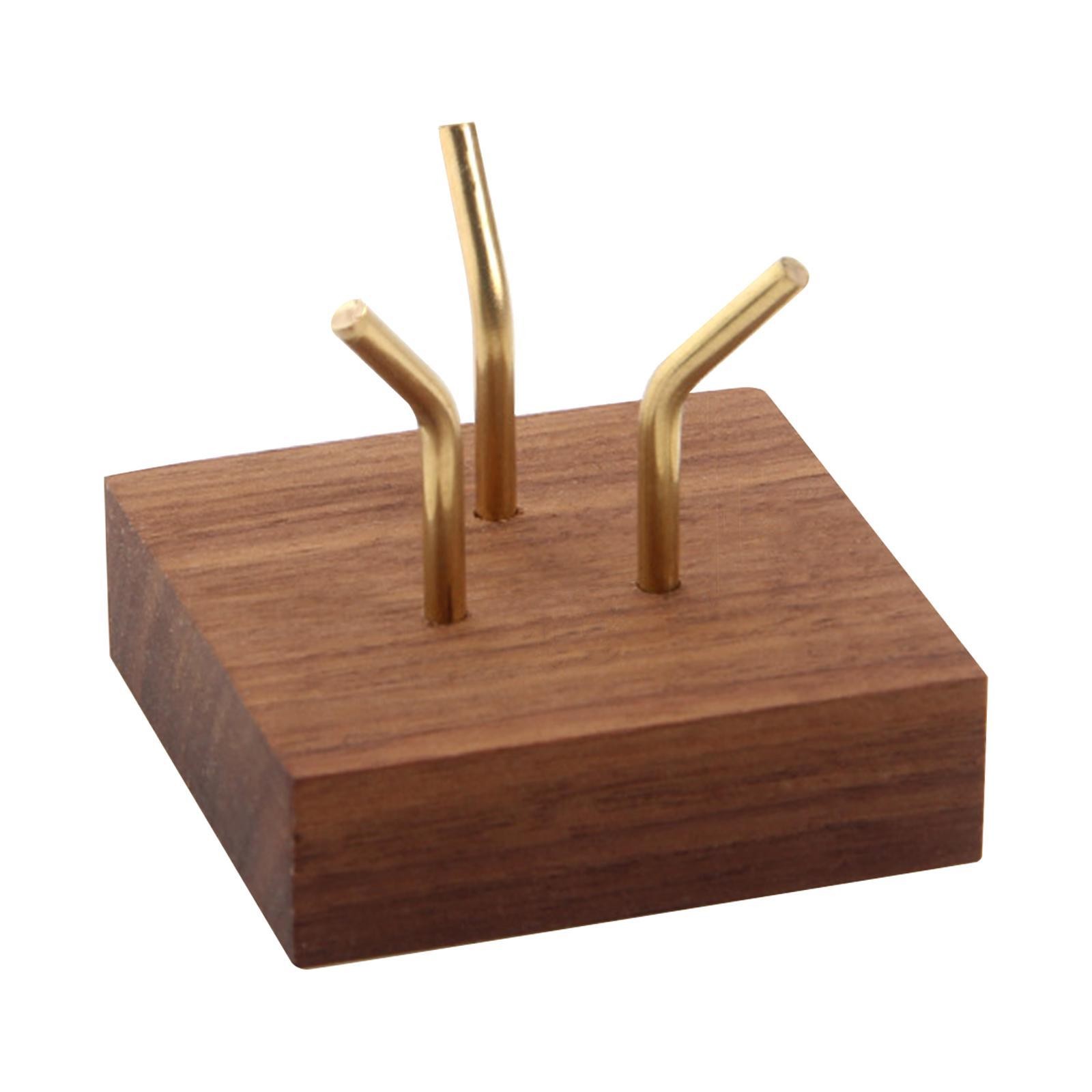 Display St& Sphere Holder Collectibles Support Wood Square Base Pedestal for
