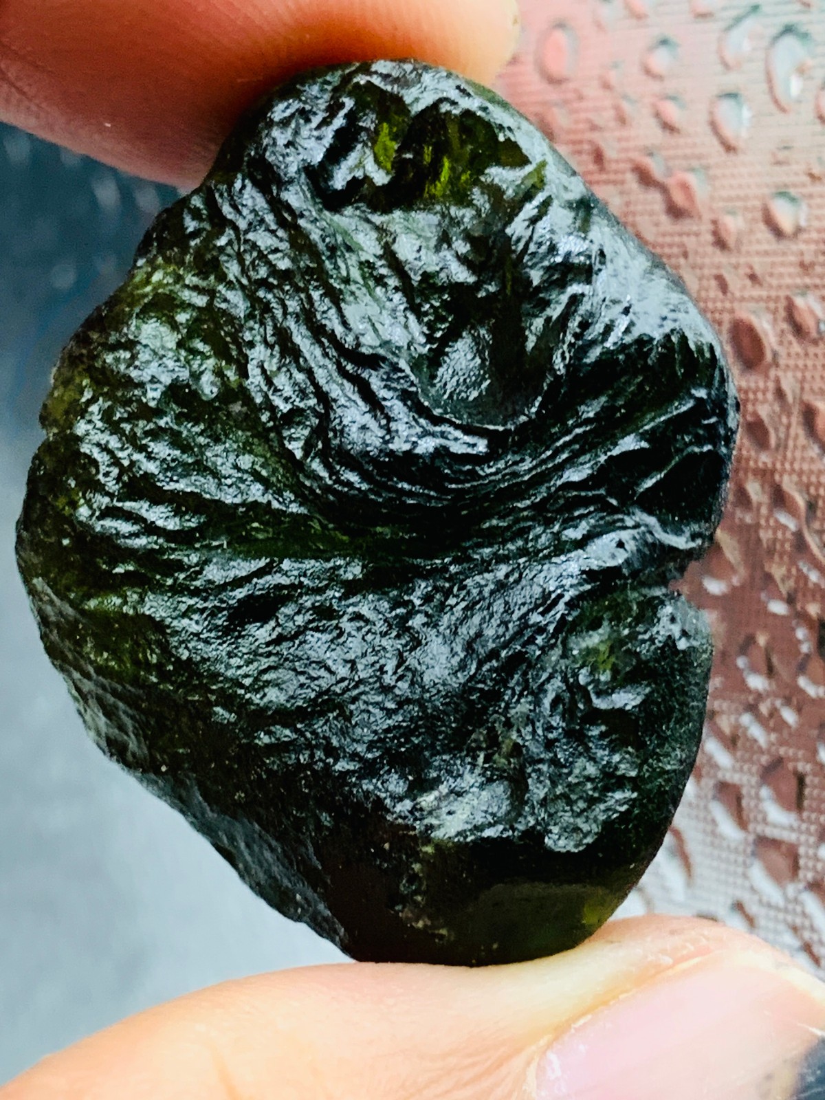 TOP Moldavite Raw Moldavite Crystal from Czech Republic PICcertificate 76CT
