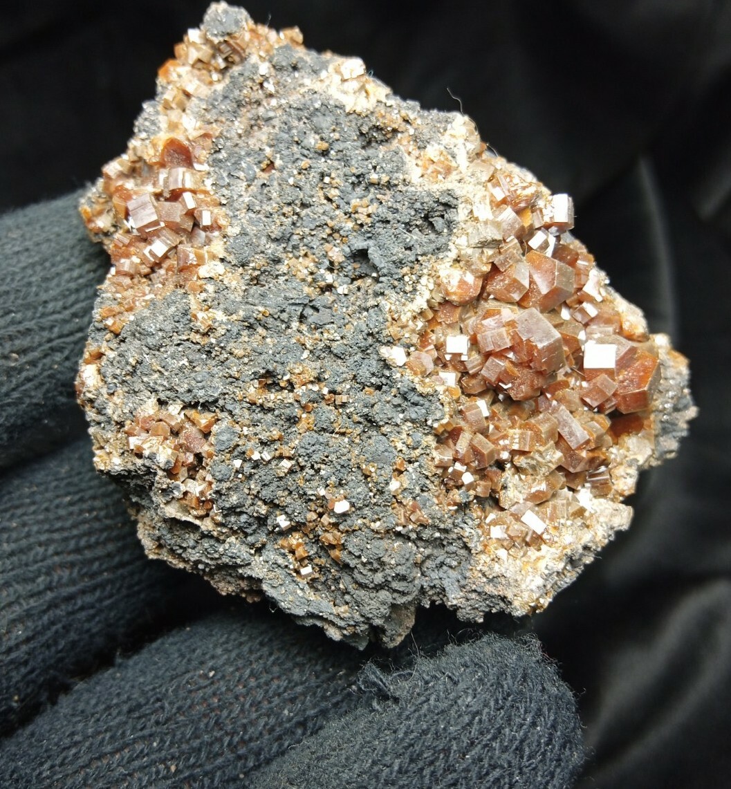 2.25 inch Cherry Red Vanadinite w Goethite from Taouz Morocco Africa