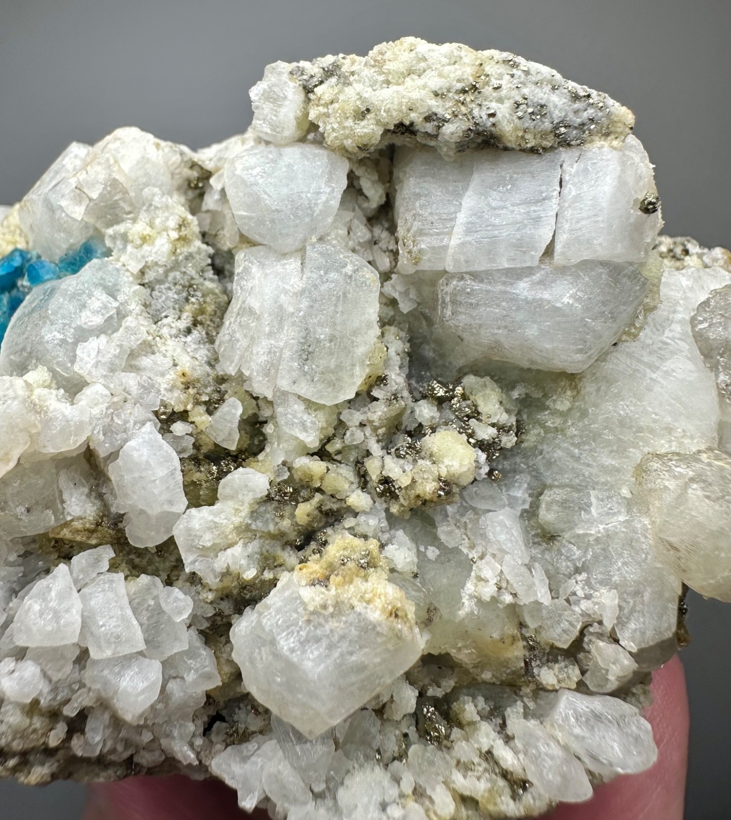 743 Gr. Fluorescent Marialite Scapolite Crystals Cluster W/Sodalite Calcite