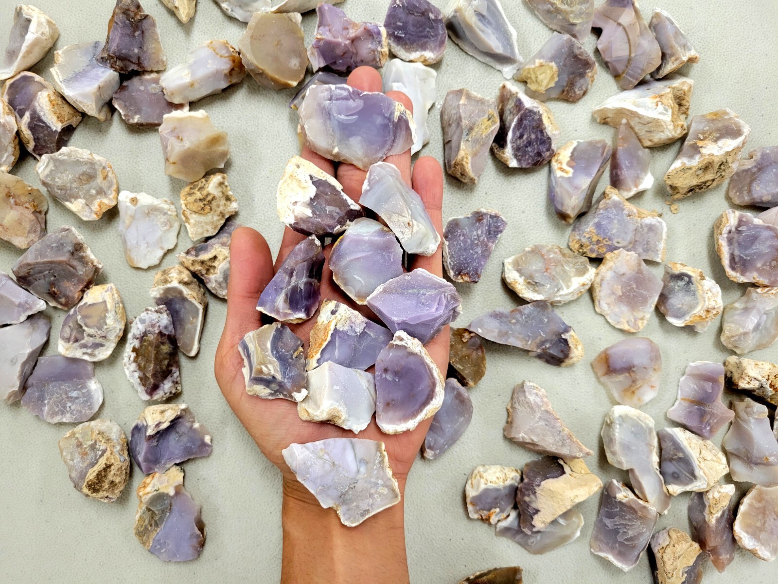 Natural Purple Agate Rough Crystal Stones from Mexico Bulk Wholesale Gems
