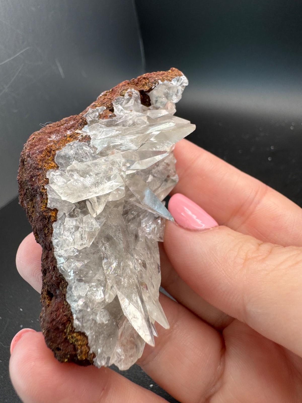 6223 High Quality Sharp, Clear Calcite Cluster Ojuela Mine, Durango MX 58g