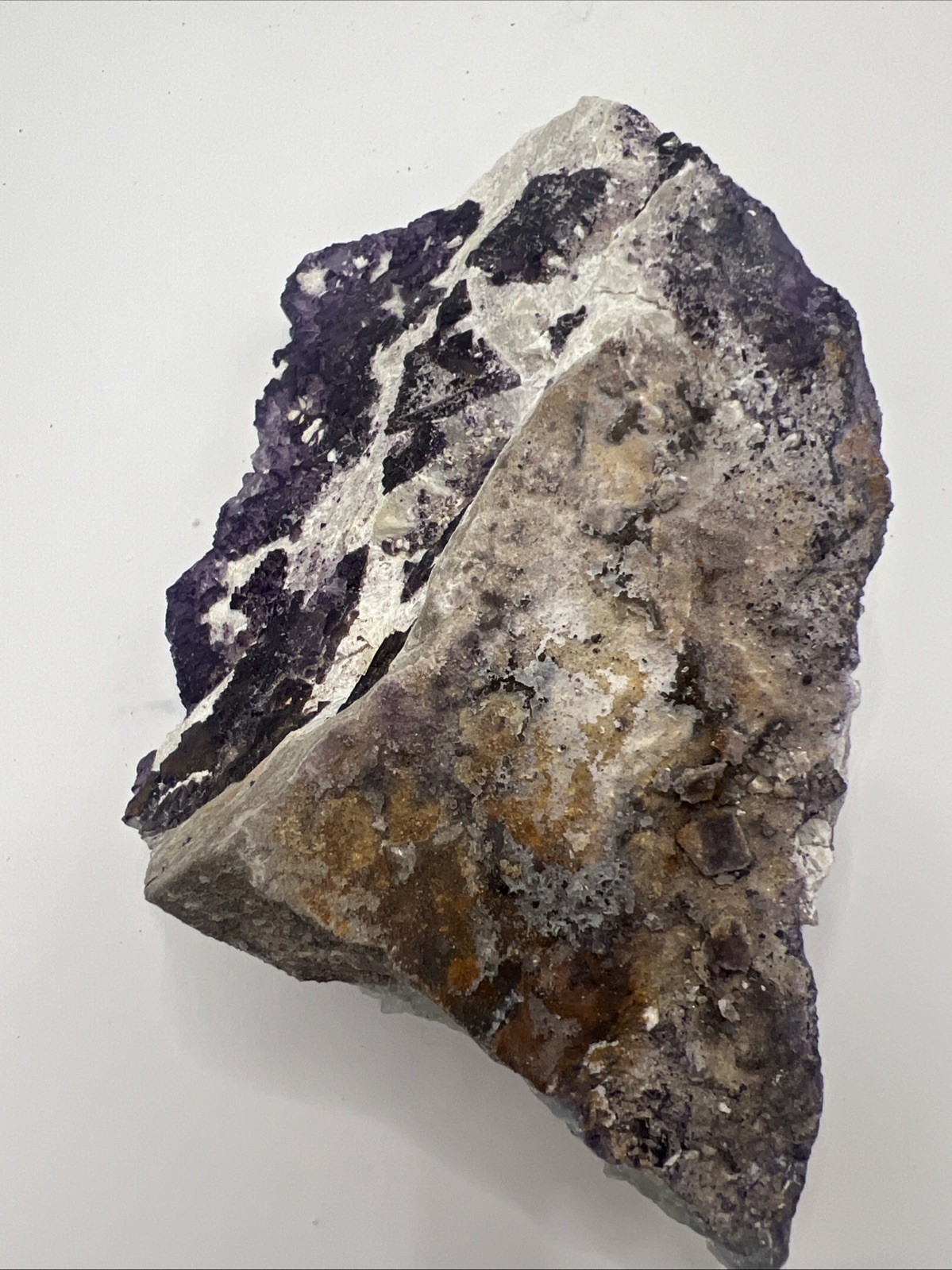 1.8 Pound! Natural Guizhou QR Code Fluorite W/ Stand! Amazing Quality!US Seller