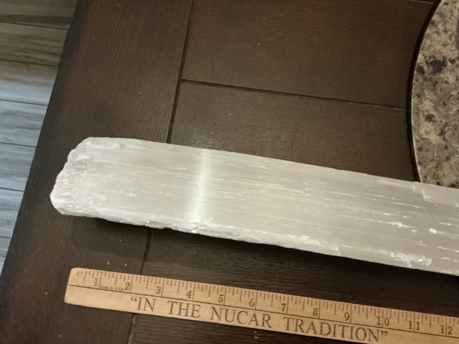 5 Lbs 6 Oz. Natural white selenite gypsum crystal raw stone specimen, 17” Long