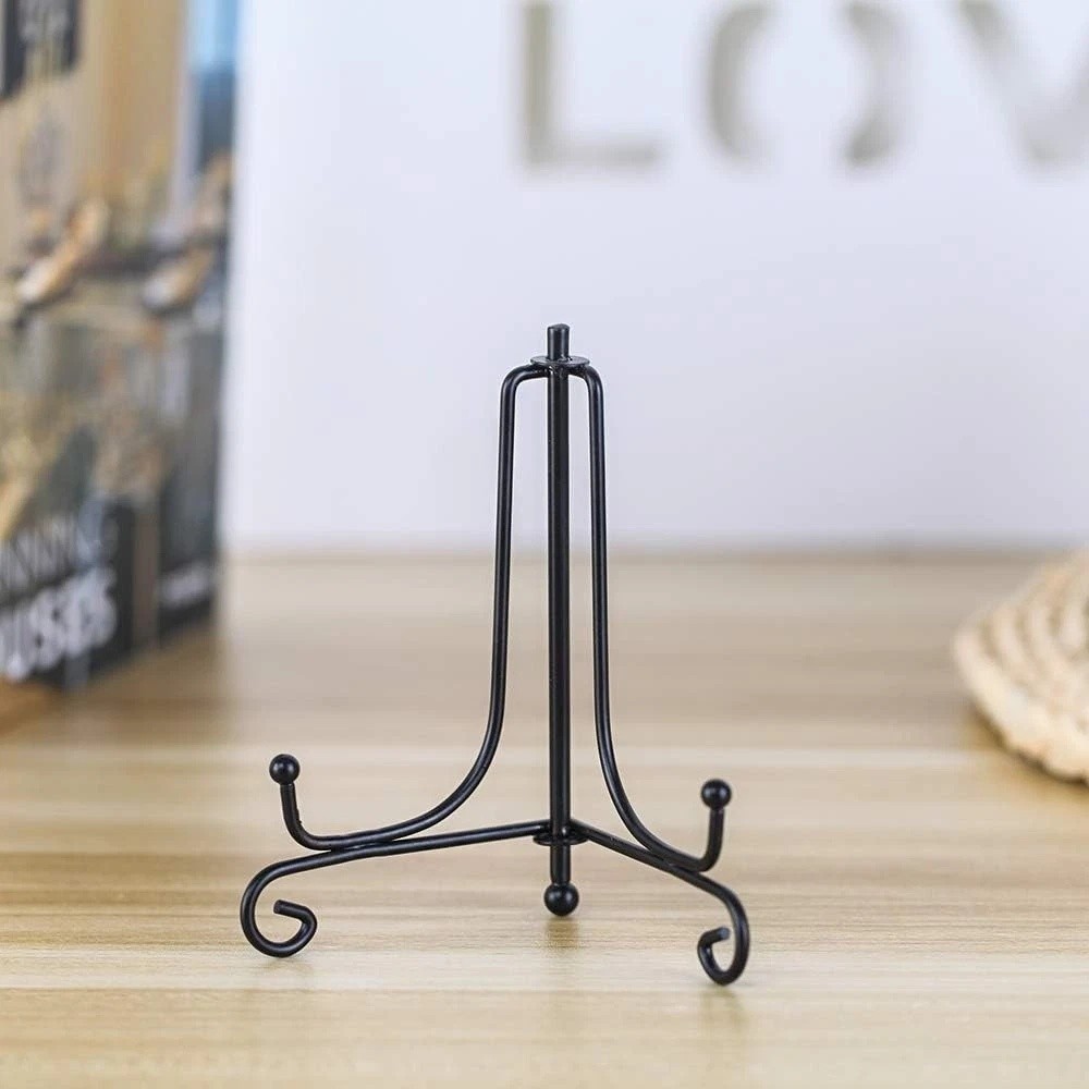 Lron Easel Classic Display Stand Plate Holders Picture Photo Frame Rack 4pc