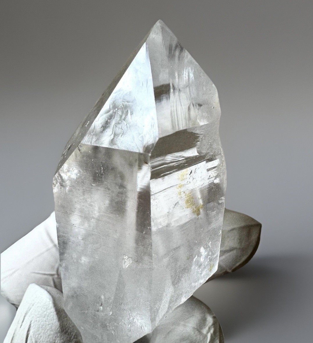 “Ice Window”Hashupi Himalayan Quartz Lemurian Lines High-Clarity Akashic Crystal