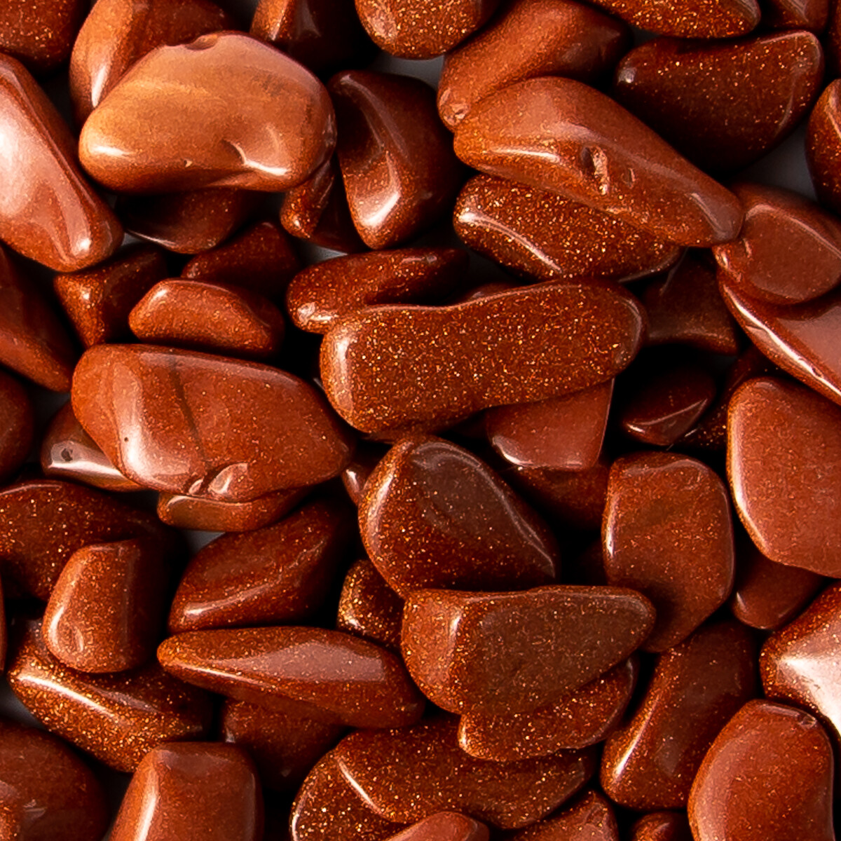 1/4 lb Tumbled Copper Goldstone Gemstone Crystals 15-30 Stones Rock Specimens