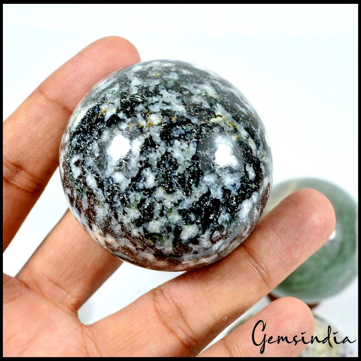 5035 Ct Natural Untreated Multi Gems Healing Crystal Mineral Sphere With Stand
