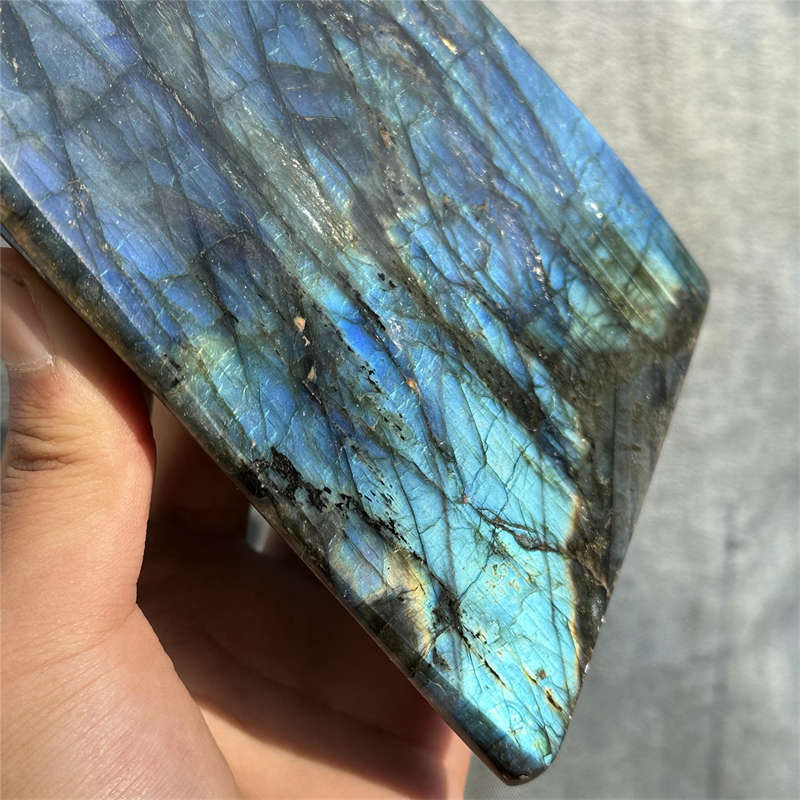 1.48kg Natural Labradorite Quartz Crystal Spectrolite Mineral Reiki healing