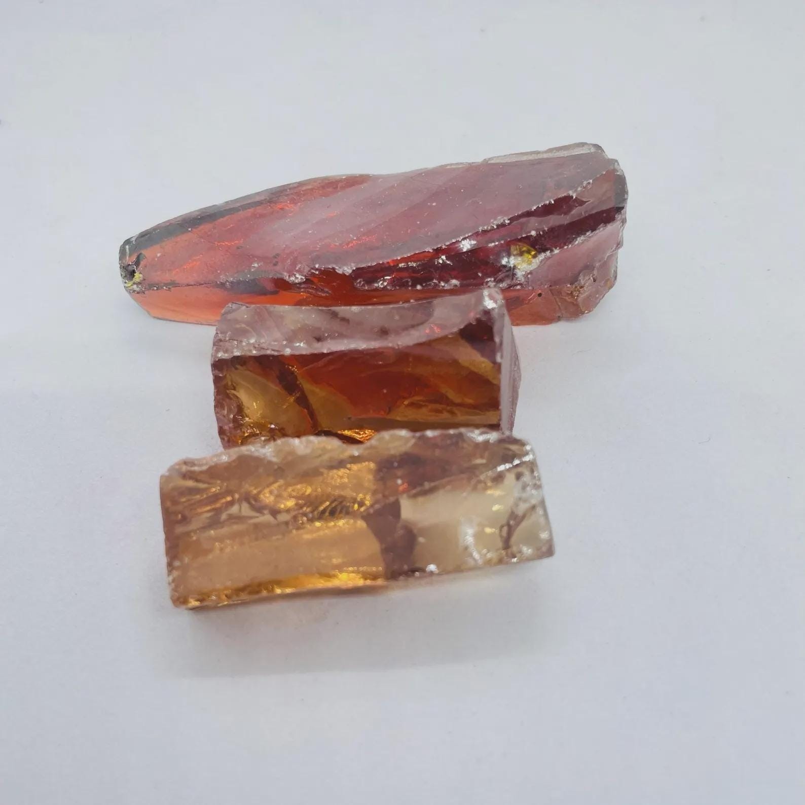 Orange Crystal Zircon Rough 300–350CT, Natural Raw Gem for Faceting Practice