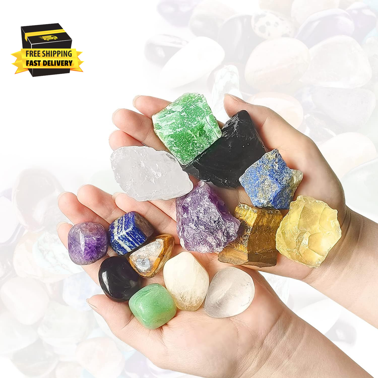 Green Sandstone Healing Crystal Stones, 1.25-2.0″ Large Reiki Healing Gemstones