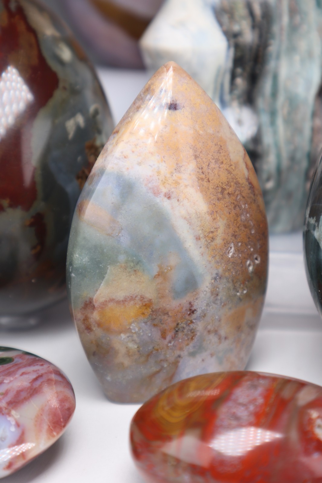HUGE Polished JASPER CRYSTALS Collection – 12.5 lbs Mixed Sea Jasper Polychrome