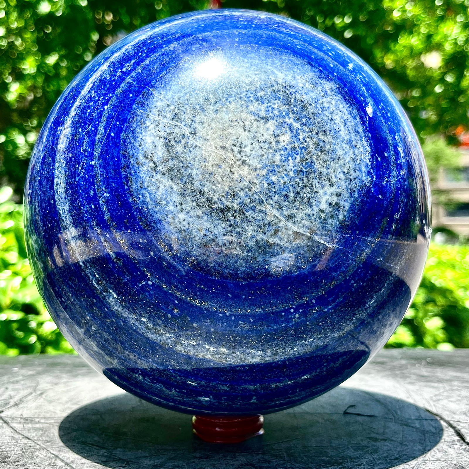 23.14LB Natural Lapis lazuli jasper Quartz Sphere Crystal Ball Reiki Healing