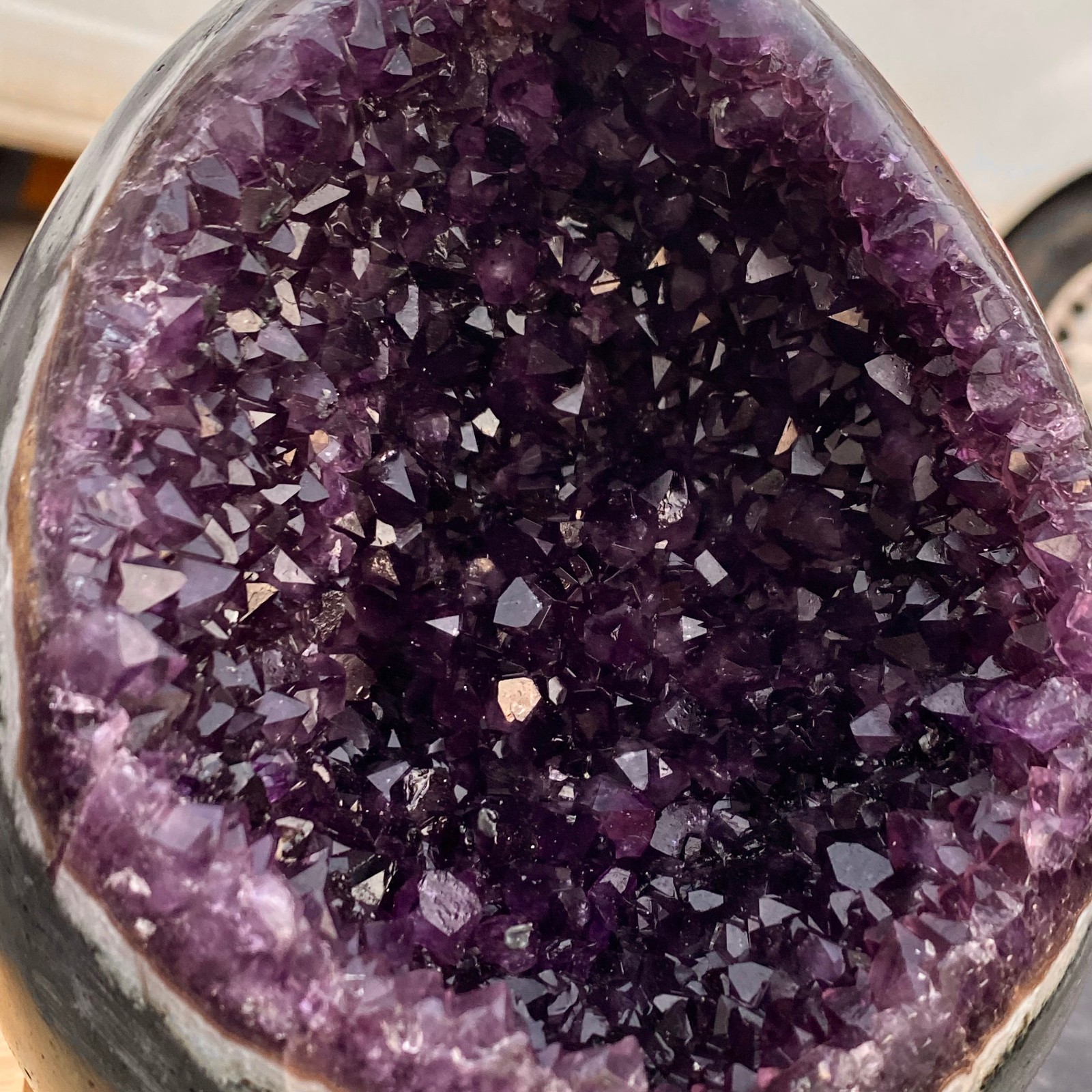 6.83LB Large Natural amethyst Dinosaur egg Quartz Crystal specimen healing