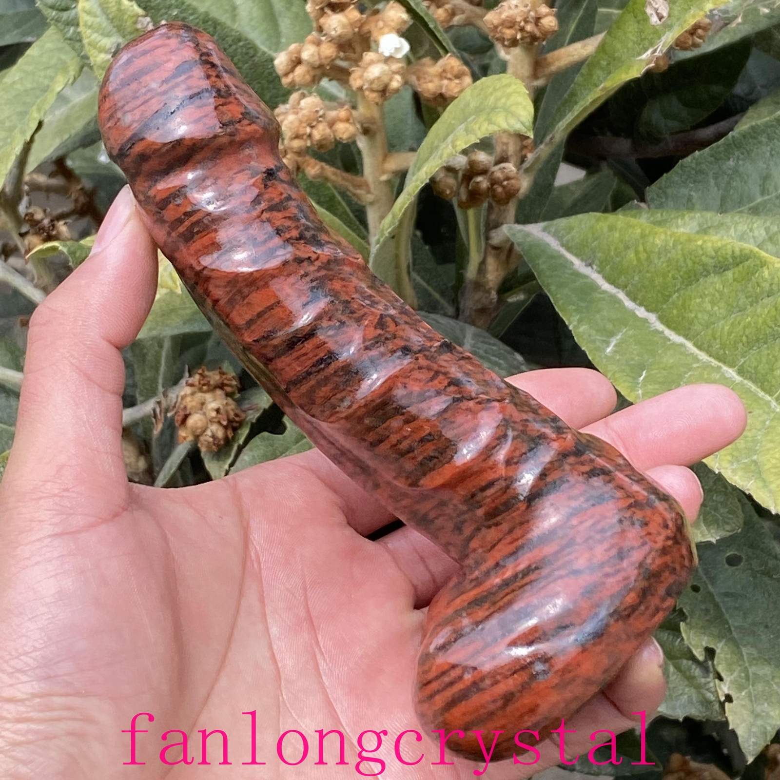 6in Wholesale Natural Red llanite male penis Quartz Crystal Carved Figurines 1pc
