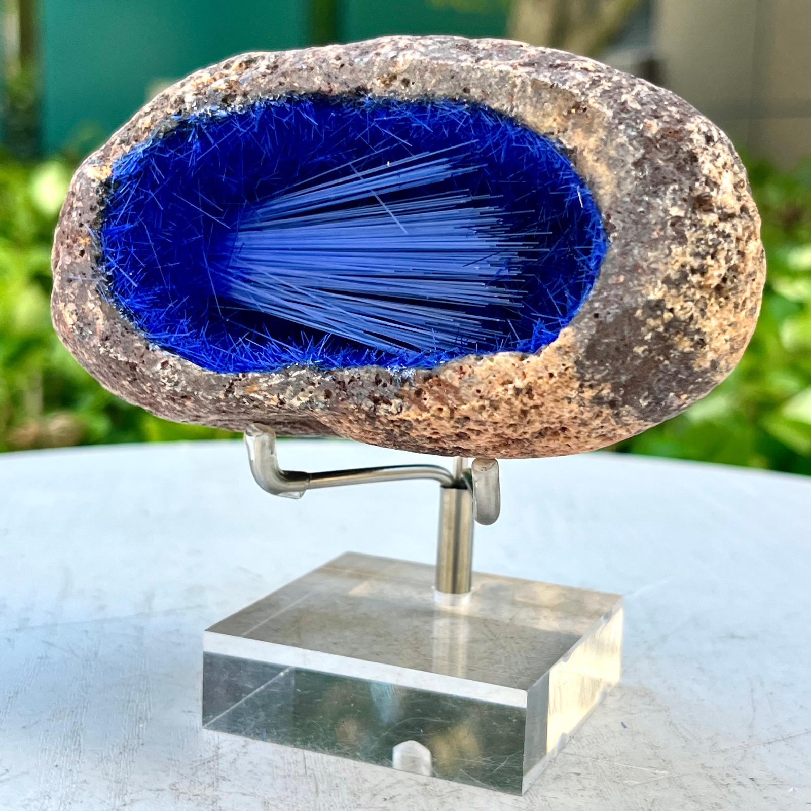 445G Blue Natural Goethite Crystal Quartz Energy Ore Healing Mineral Specimen