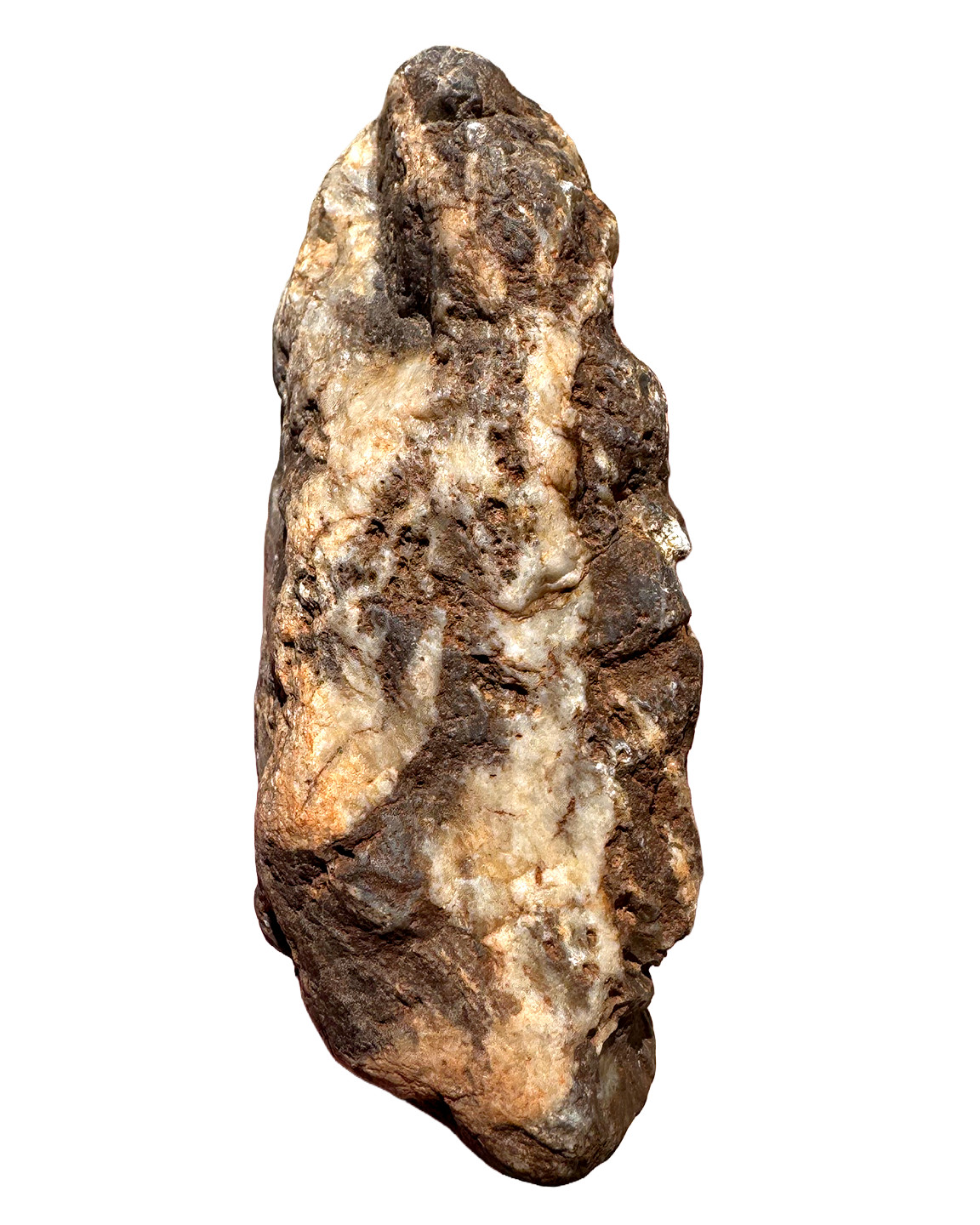 13 oz Brecciated Jasper Rock with Quartz Vein Vivid Iron Color Rough