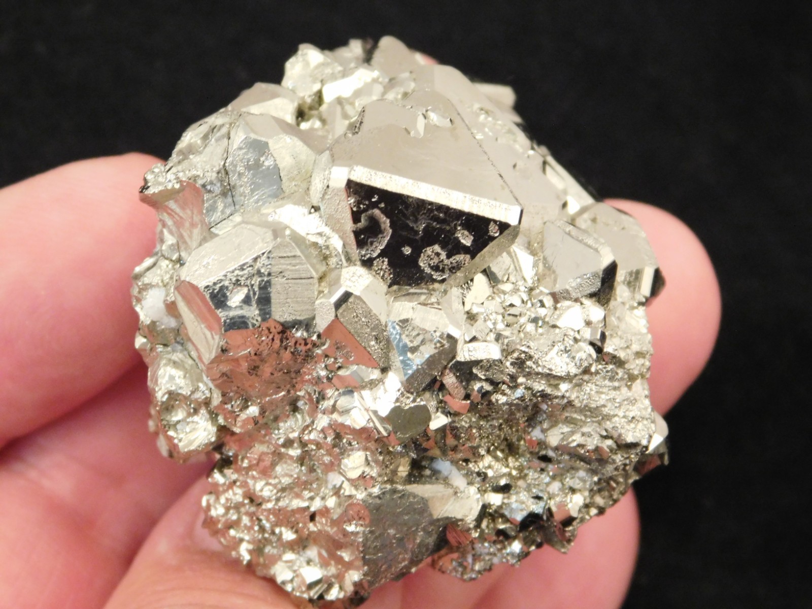 PYRAMID Shaped Crystals! Tetrahedron PYRITE Crystal Cluster Peru 174gr