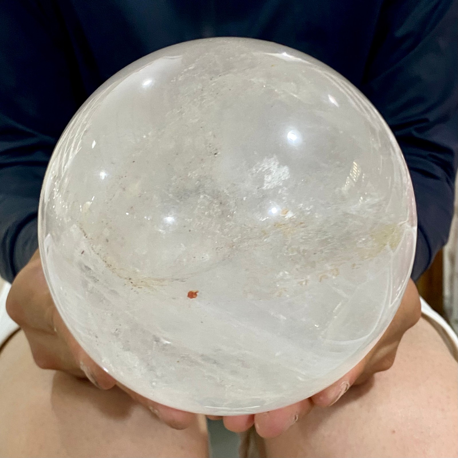 7.03LB Natural clear quartz sphere quartz crystal ball reiki Energy healing