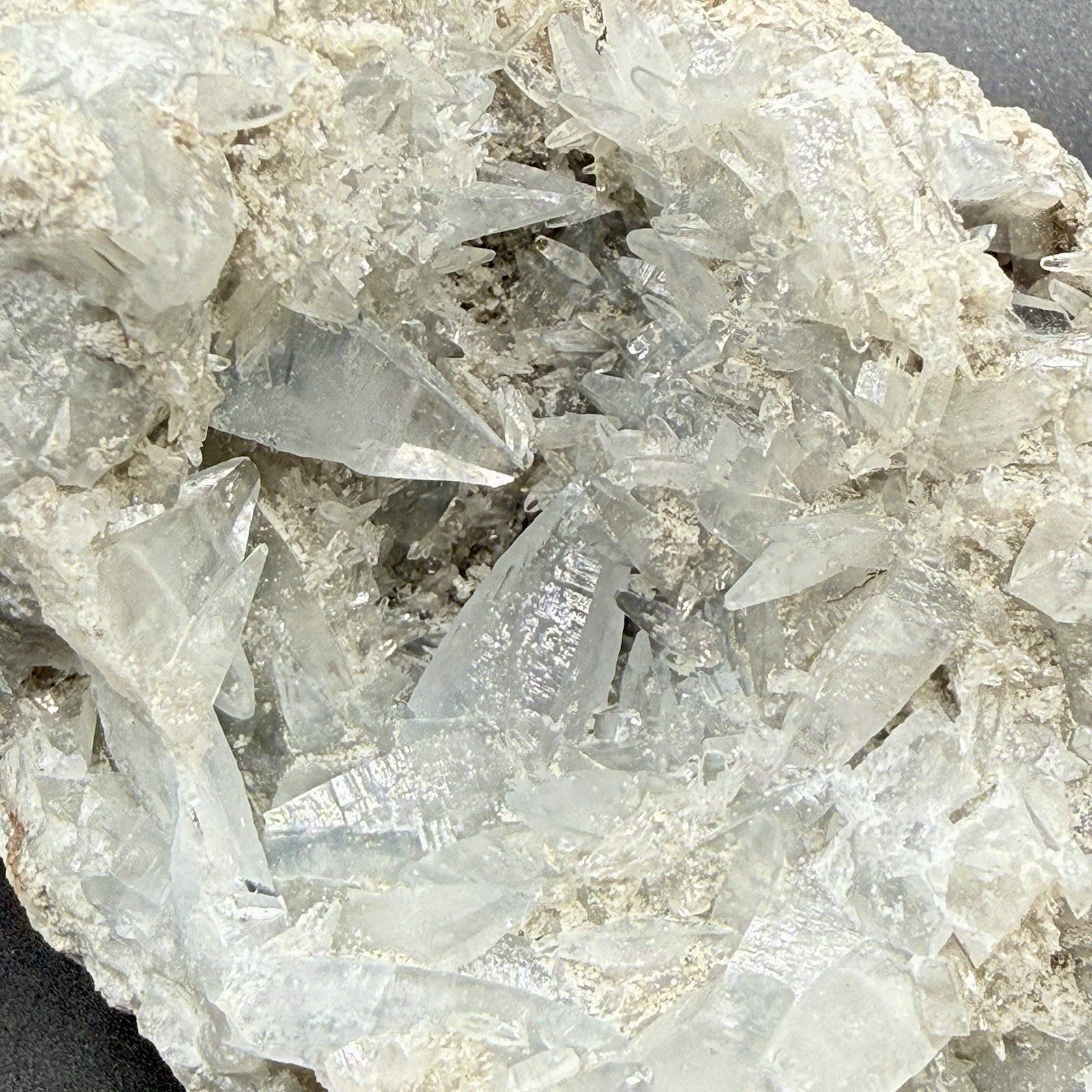 Ultra-light Blue Celestine Geode Crystal – Rare – Display Specimen