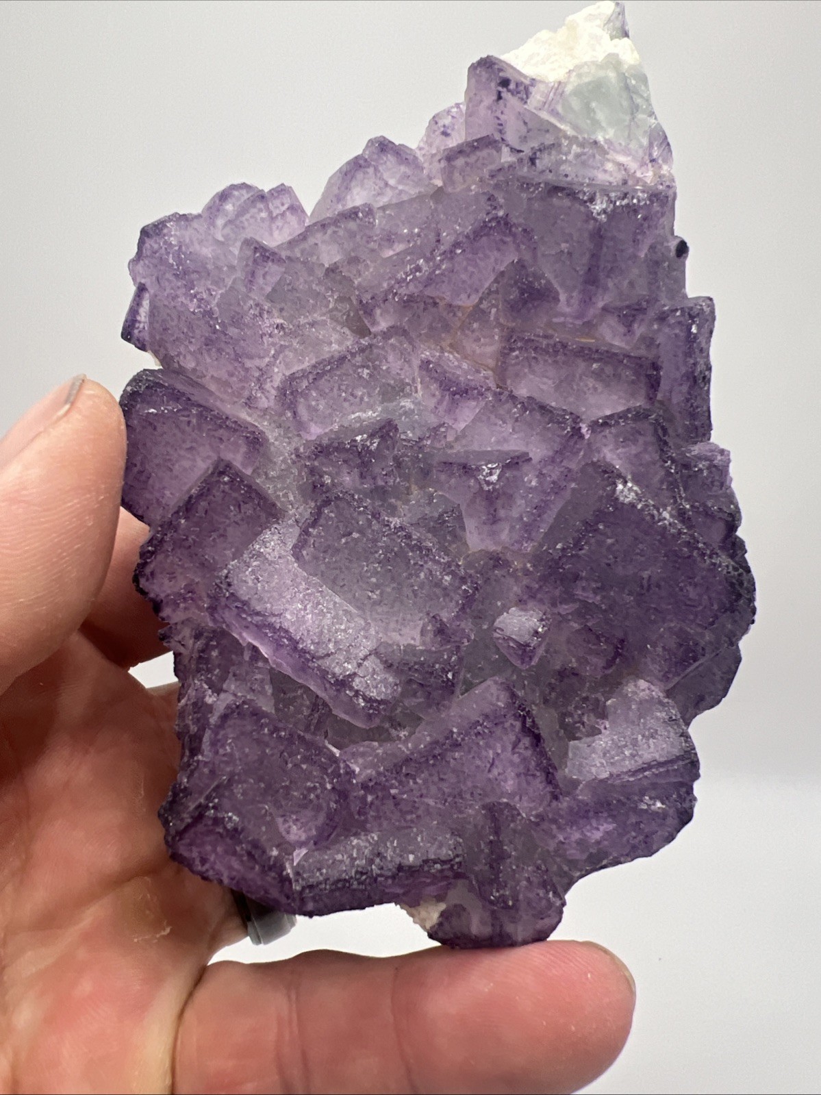 1.8 Pound! Natural Guizhou QR Code Fluorite W/ Stand! Amazing Quality!US Seller