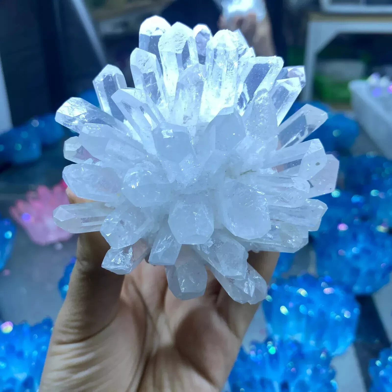 New Find white Phantom Quartz Crystal Cluster Mineral Specimen Healing 200g+ 1pc