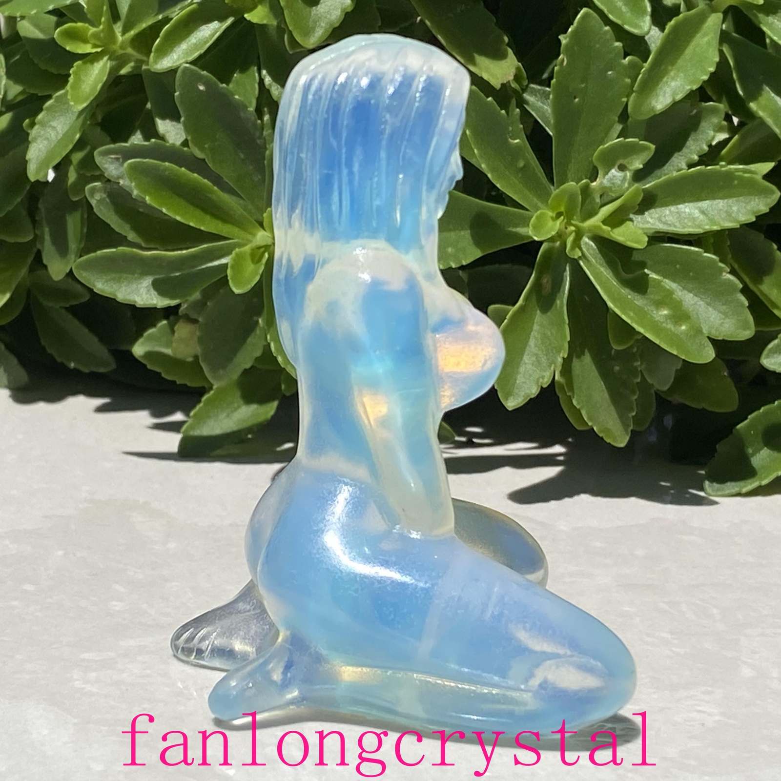 3″ Opalite Women Naked Quartz Crystal Skull Carved Goddess Reiki 1pc