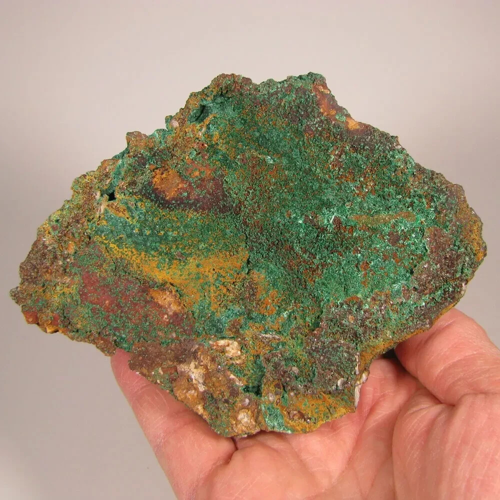 5″ Blue AZURITE w/ MALACHITE Crystals on Matrix Rock – Morocco – 1.5 lbs.