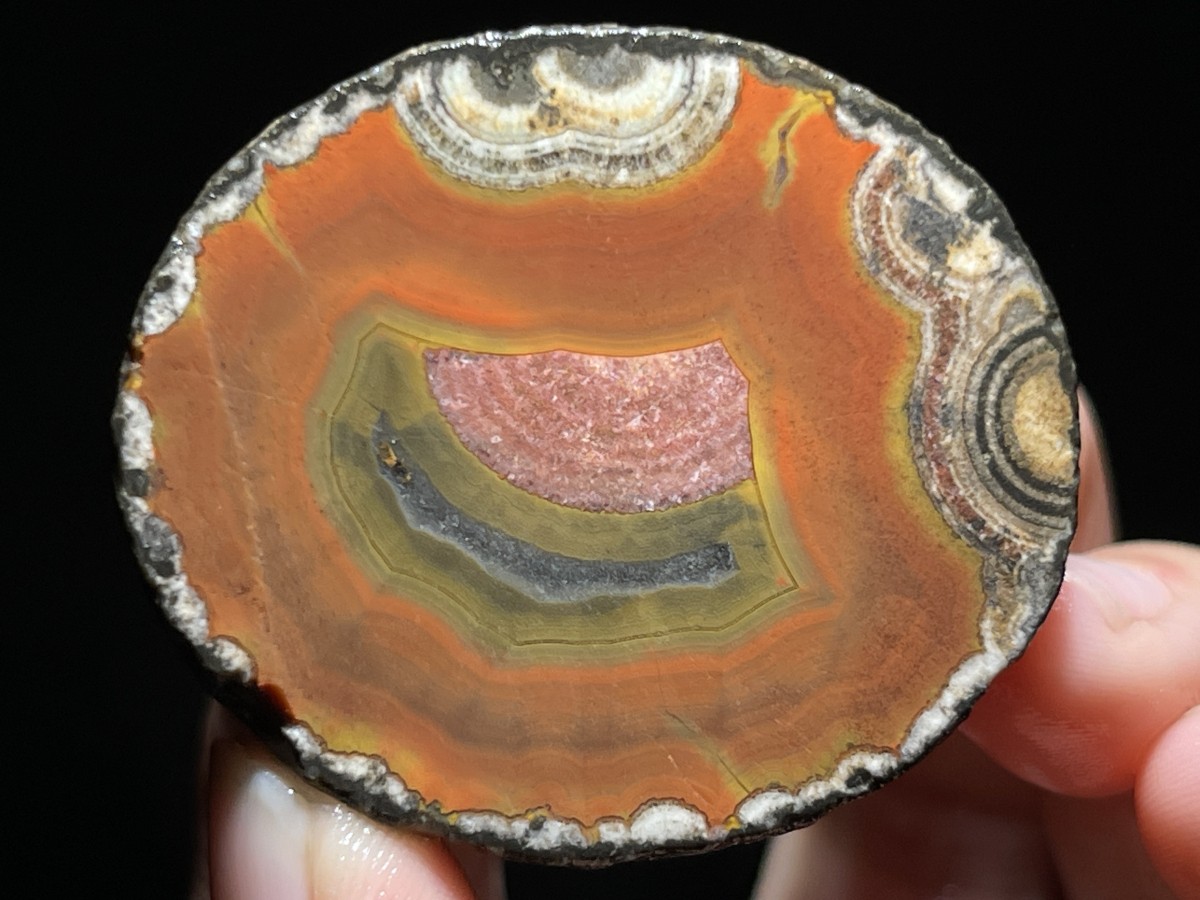 Natural 15 half Rough Chinese Agate crystal geode Achat Nodule Hebei 535g AA5