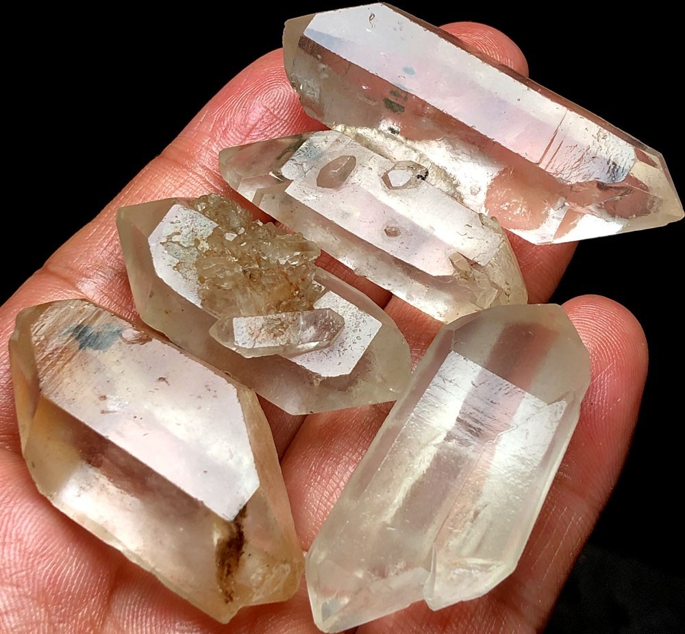 96g 5PC Himalayan crystal Natural Lemurian Quartz Lemurian Crystal Point DT t819